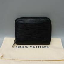 LOUIS VUITTON ルイヴィトン エピ M60152 ジッピーコインパスケース ノワール ラウンドファスナー 財布 店舗受取可_画像1