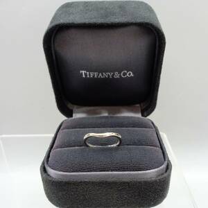 【箱付き！新品仕上げ済】Tiffany＆Co. ティファニー Pt950 プラチナ 6.5号 カーブドバンドリング 3.3g レディースジュエリー アクセサリー