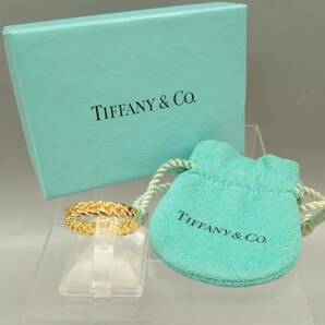 【箱付き！新品仕上げ済み】TIFFANY ＆ Co. ティファニー K18 18金 イエローゴールド 13号 6.2g ツイストリング 指輪 店舗受取可の画像1