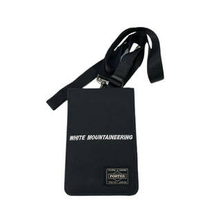 PORTER white mountaineering パスケース ショルダー ブラック ポーター ホワイトマウンテニアリング