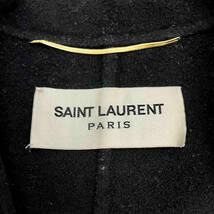 Saint Laurent Paris サンローランパリ コート ブラック 黒 ウール カシミヤ サイズF36 レディース_画像5