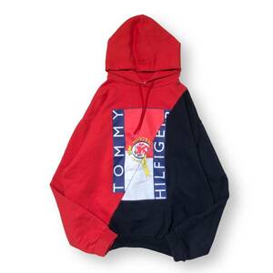 VETEMENTS×TOMMY HILFIGER 香港限定 ロゴプルオーバーフーディ パーカー ヴェトモン トミー ヒルフィガー レッド ネイビー 店舗受取可