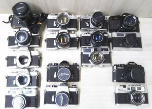 ジャンク カメラ フィルムカメラ 一眼レフ PENTAX MINOLTA FUJICA KONICA RICOH まとめて 16台セット 全て未チェック 現状品
