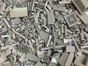 LEGO レゴ 色分けブロック バラ 【薄灰色 /グレー/ライトグレー】3kg以上 大量まとめ売り パーツ プレート 基本ブロック 特殊ブロック