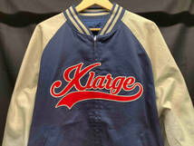 X-LARGE エクストララージ 101223021003 RVS BASEBALL JACKET リバーシブル スタジャン サイズ：L ブルー_画像1