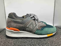 new balance ニューバランス スニーカー M997NM サイズ 24cm グレー・グリーン 箱入り_画像3