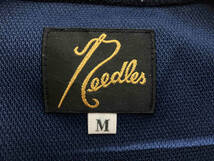 NEEDLES ニードルズ トラックジャケット ネイビー 黒 刺繍ロゴ ジップアップ Mサイズ_画像3