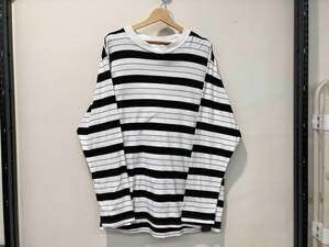 UNUSED アンユーズド 18AW COTTON BORDER LONG SLEEVE TEE 長袖Tシャツ 3 ボーダー柄 ホワイト 白 ブラック 黒 コットン 綿 US1513 メンズ