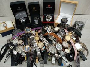 [ジャンク]腕時計100本まとめ売り TAG Heuer ORIS LONGINES BULOVA Auberge TECHNOS Swatch TIMEX ELGIN NIXON FOSSIL renoma など