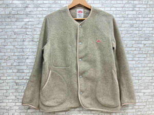 DANTON ダントン FLEECE COLLARLESS JACKET フリース ノーカラージャケット JD-8911 レディース 36 日本製 ベージュ