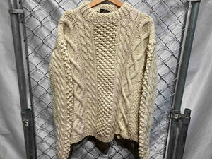 THE MAY CO. 50s ALL WOOL KNIT HAND MADE IVORY ウール ハンドケーブルニット アイボリー