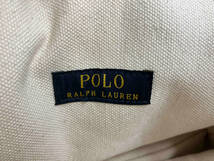 POLO RALPH LAUREN ／ミニトートバッグ／ホワイト／ネイビーライン_画像7