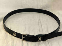 MARTINE ROSE SEX LETTER BELT BLACK SIZE:M (全長 111cm, 幅 2.4cm) MATERIAL: LEATHER マーティンローズ SEXレターベルトレザー ブラック_画像1