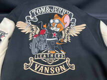 vanson × TOM & JERRY バンソン × トム & ジェリー コラボ スタジャン サイズ：XXL ブラック_画像6