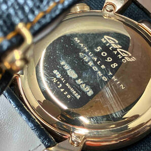 GaGa Milano 5098 MANUELE THIN CHRONO ブラック 黒文字盤 腕時計 クォーツ 箱有 ガガミラノの画像3