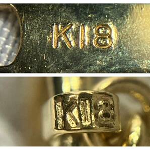 K18 ネックレス 47cm 30.9g 幅0.5〜1.4cm ゴージャス 引き輪の画像4
