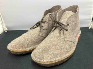 Clarks DESERT BOOT GREY FELT デザートブーツ クラークス アウトソールベタつき有 25cm ライトブラウン