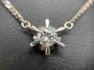 Pt850 D0.34ct 45cm 4.5g ダイヤ 鑑定書付き ネックレス