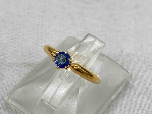 4*C K18 6.5 number 1.7g ring brand accessory color stone attaching Gold 