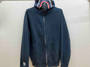 A BATHING APE シャークパーカー ネイビー shark full zip hoodie a bathing ape BAPE エイプ ベイプ アベイシングエイプ WGM カモフラ