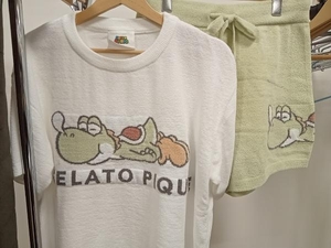 現状品 gelato pique　ジェラートピケ　スーパーマリオ　ヨッシープルオーバー&ハーフパンツセット　フリーサイズ