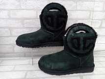 美品 UGG × TELFAR 1122991 M TELFAR LOGO MINI アグ テルファー ショートブーツ ムートンブーツ レディース ブラック 24cm 箱付き_画像2