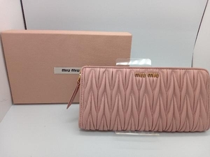 MIU MIUma tera seL character fastener long wallet pink box attaching MiuMiu 