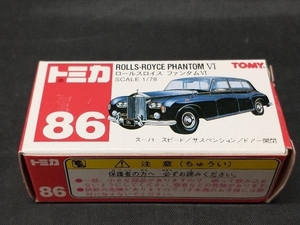 トミカ No.86 ロールスロイス ファンタムⅥ 黒 白シート 1Hホイール 赤箱 ロゴ赤字 中国製 トミー