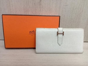 HERMES ベアン 二つ折り長財布 14V□K レザー 箱付 エルメス