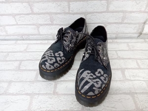 Dr.Martens ドクターマーチン 3ホールブーツ レザーシューズ スタッズ ブラック 総柄 メンズ レディース UK6 約25cm