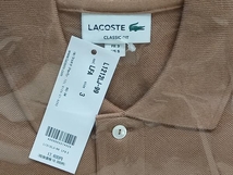 美品 LACOSTE ラコステ ブラウン L1212LJ-99 定番 ポロシャツ 半袖 新品タグ付き_画像3