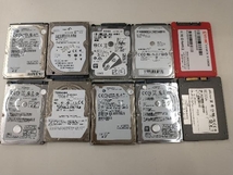 ジャンク 大特価 動作品 HDD SSD まとめ売り 10枚組 PC分解品_画像1