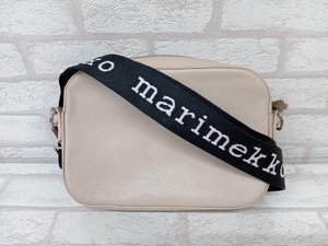 marimekko Gratha bag マリメッコ レザー ショルダーバッグ ベージュ レディース 状態考慮