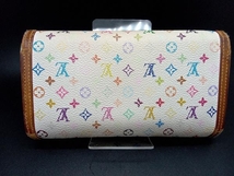 LOUIS VUITTON モノグラム・マルチカラー TH0055 ポルトトレゾールインターナショナル フラップ 二つ折り長財布 ホワイト_画像3