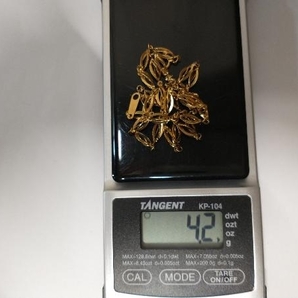 K18 ゴールド 全長約40cm 総重量約4.2g デザインチェーン ネックレスの画像9
