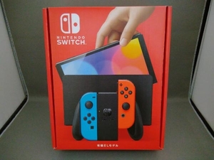 【未使用品】Nintendo Switch(有機ELモデル) Joy-Con(L)ネオンブルー/(R)ネオンレッド(HEGSKABAA)