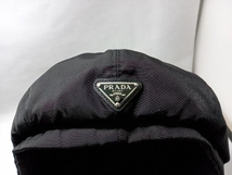 PRADA プラダ キャスケット サイズM ブラック 帽子_画像3