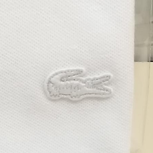 美品 LACOSTE ラコステ ホワイト PH5522J-99 レギュラーフィット ストレッチ パリポロシャツ 半袖 新品タグ付きの画像2