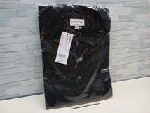 美品 LACOSTE ラコステ ブラック PH7937J-99 スリムフィットソリッドポロシャツ 半袖 新品タグ付き_画像1