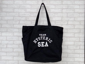 WIND AND SEA × HYSTERIC GLAMOUR ウィンダンシー ヒステリックグラマー ビッグ トートバッグ 刺繍 ロゴ ブラック WDS-HYS-3-13