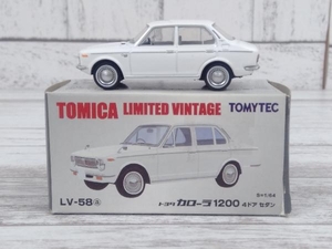 LV-58a トヨタカローラ1200 4ドア （白） （1/64スケール トミカリミテッドヴィンテージ 214519）
