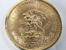 K18 K21.6 ゴールド アステカ 金貨 コイン 20ペソ 1959 ペンダント ネックレス トップ_画像4