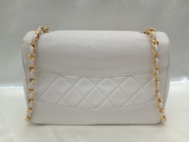 【CHANEL】マトラッセ チェーンショルダーバッグ 白 ココマーク 中古_画像2