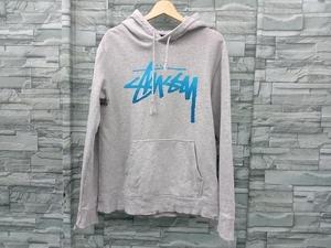 STUSSY/ステューシー/グラデーションロゴプリント/パーカー/杢グレー/メンズ/Mサイズ