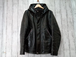 Schott ショット レザーフーデッドライダースジャケット 3181065 羊革 ブラック Ｍ 店舗受取可