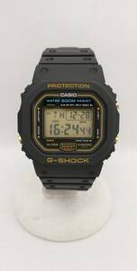 ジャンク CASIO カシオ／G-SHOCK ／DW-5600/ ブラック×ゴールド 時計