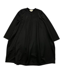 COMME des GARCONS 21ss ジャージプリーツロングワンピース 長袖 ブラック GG-T003 サイズS コムデギャルソン