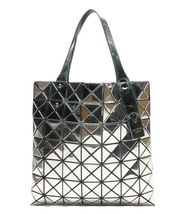 BAO BAO ISSEY MIYAKE PLATINUM Silver Tote Bag バオバオイッセイミヤケ シルバートートバッグ_画像1