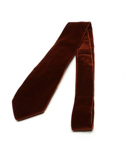 RRL RALPH LAUREN velor necktie brown RR L Ralph Lauren velour necktie Brown Italy made 