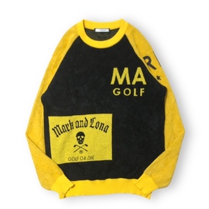 MARK＆LONA パイル地スカルニット サイズ:46 レーヨンナイロン ゴルフ マークアンドロナ 店舗受取可